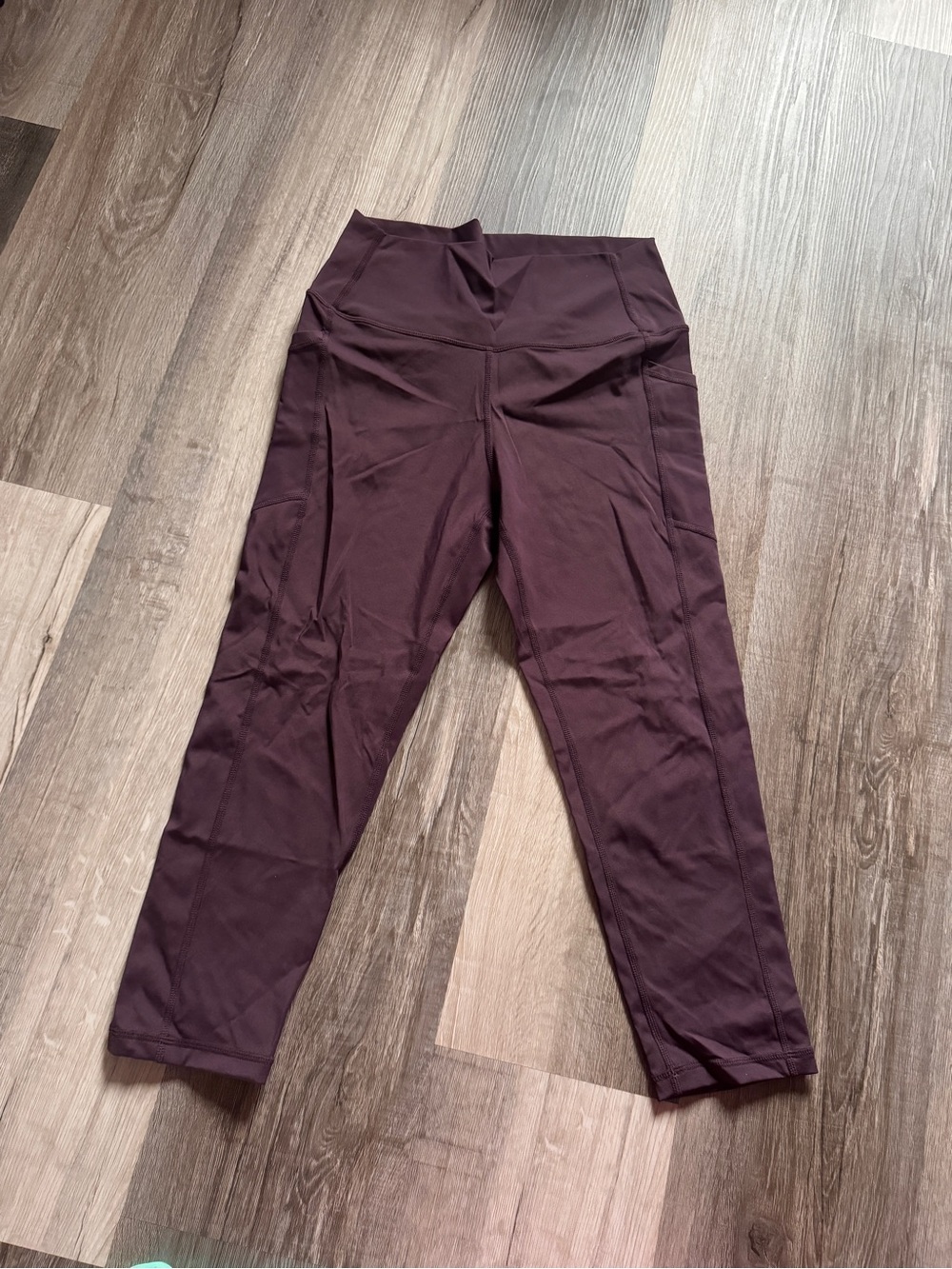 ZYIA High-Waist Wine Toned Leggings